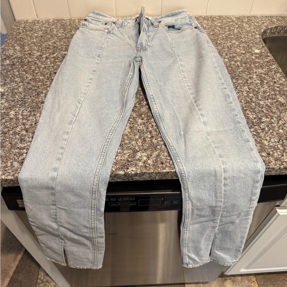 Abercrombie & Fitch curve love Light Wash High Rise Jeans